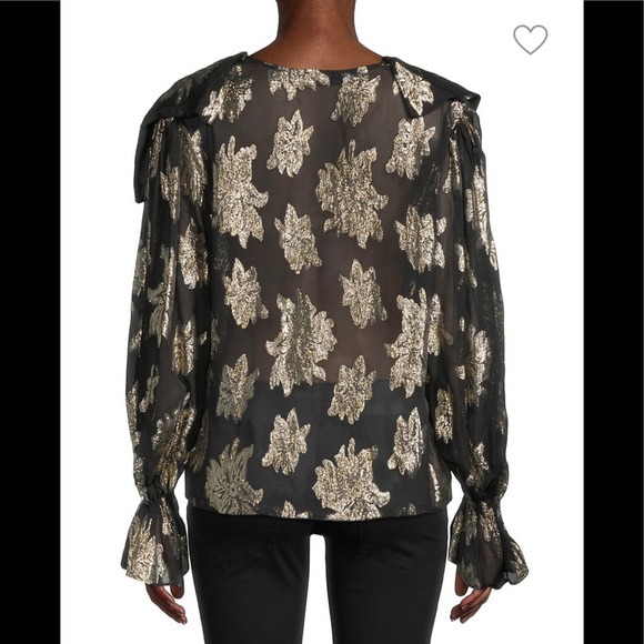 2X “HOST PICK” IRO Metallic Puff Sleeve Blouse - Picture 9 of 11